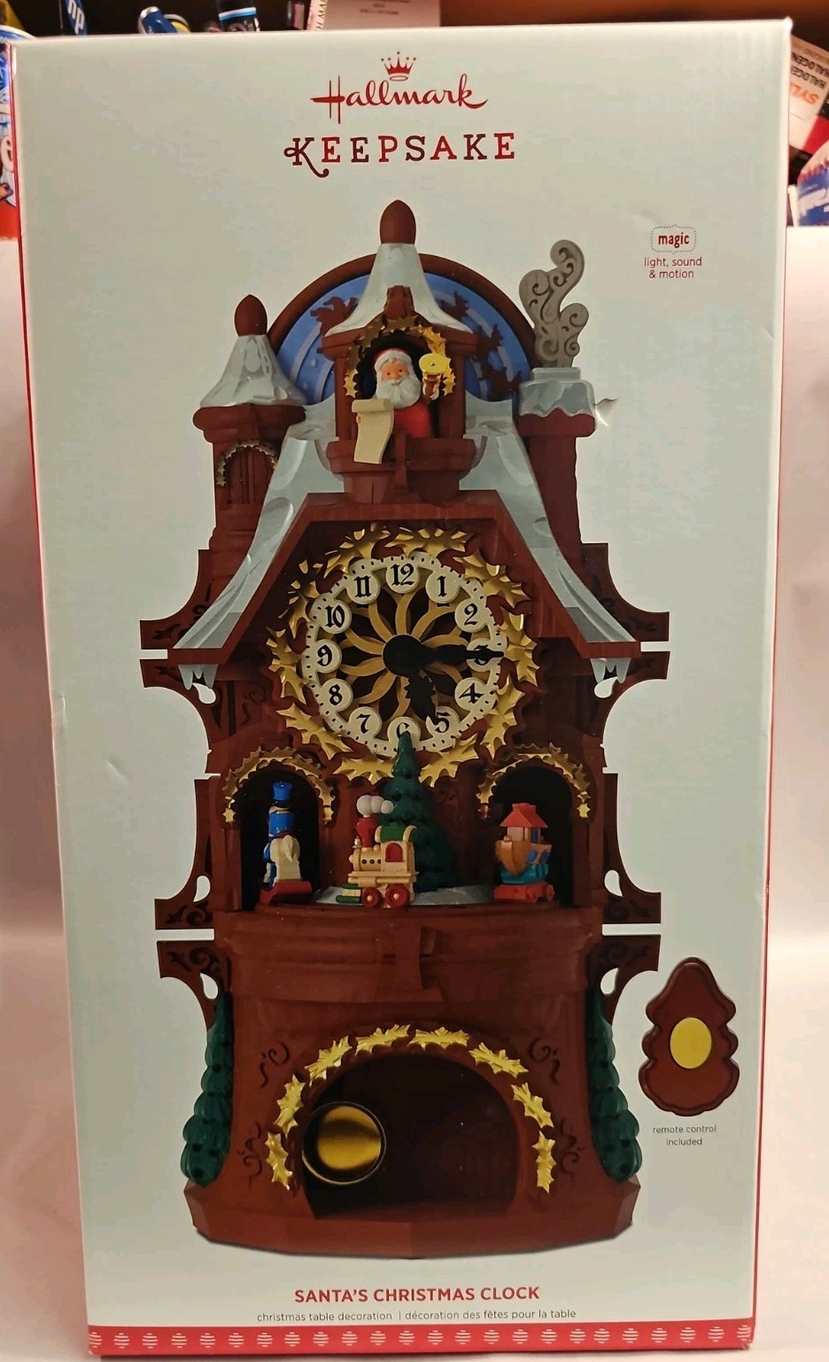 2017 Hallmark Keepsake Santa's Christmas Clock Tabletop Magic Motion Remote NEW 2017 Hallmark Keepsake Santa's Christmas Clock Tabletop Magic Motion Remote NEW