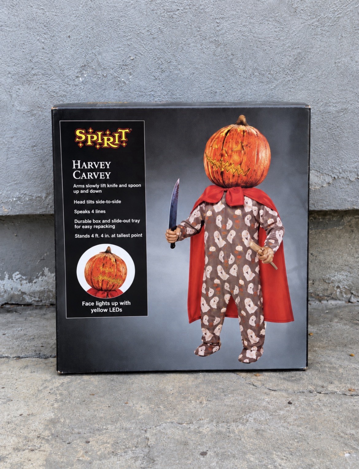 Spirit Halloween Harvey Carvey Animatronic - Brand New in Box - 2026 Spirit Halloween Harvey Carvey Animatronic - Brand New in Box - 2026