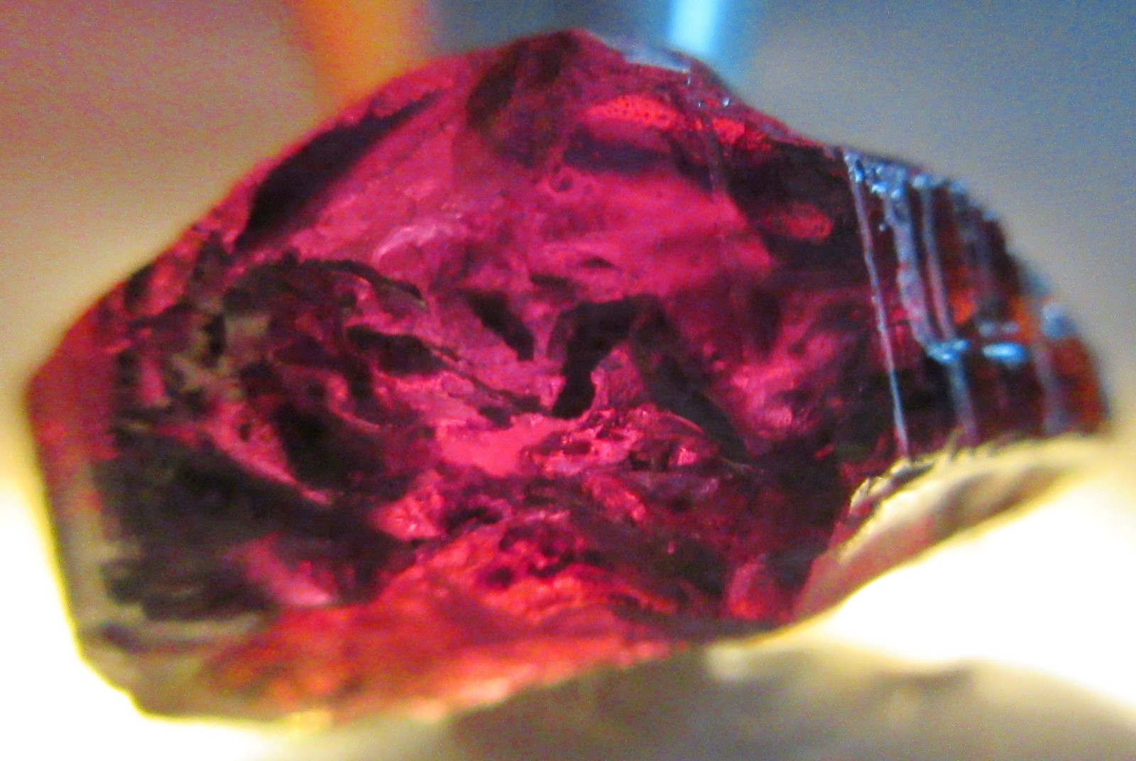 Huge Usumbara Effect Red Chrome Tourmaline Rough From Tanzania. 28.35 Crt