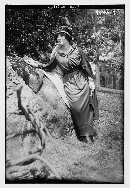 Photo:Ruth Miller Portrait in Dress by Rock ca. 1915-1920