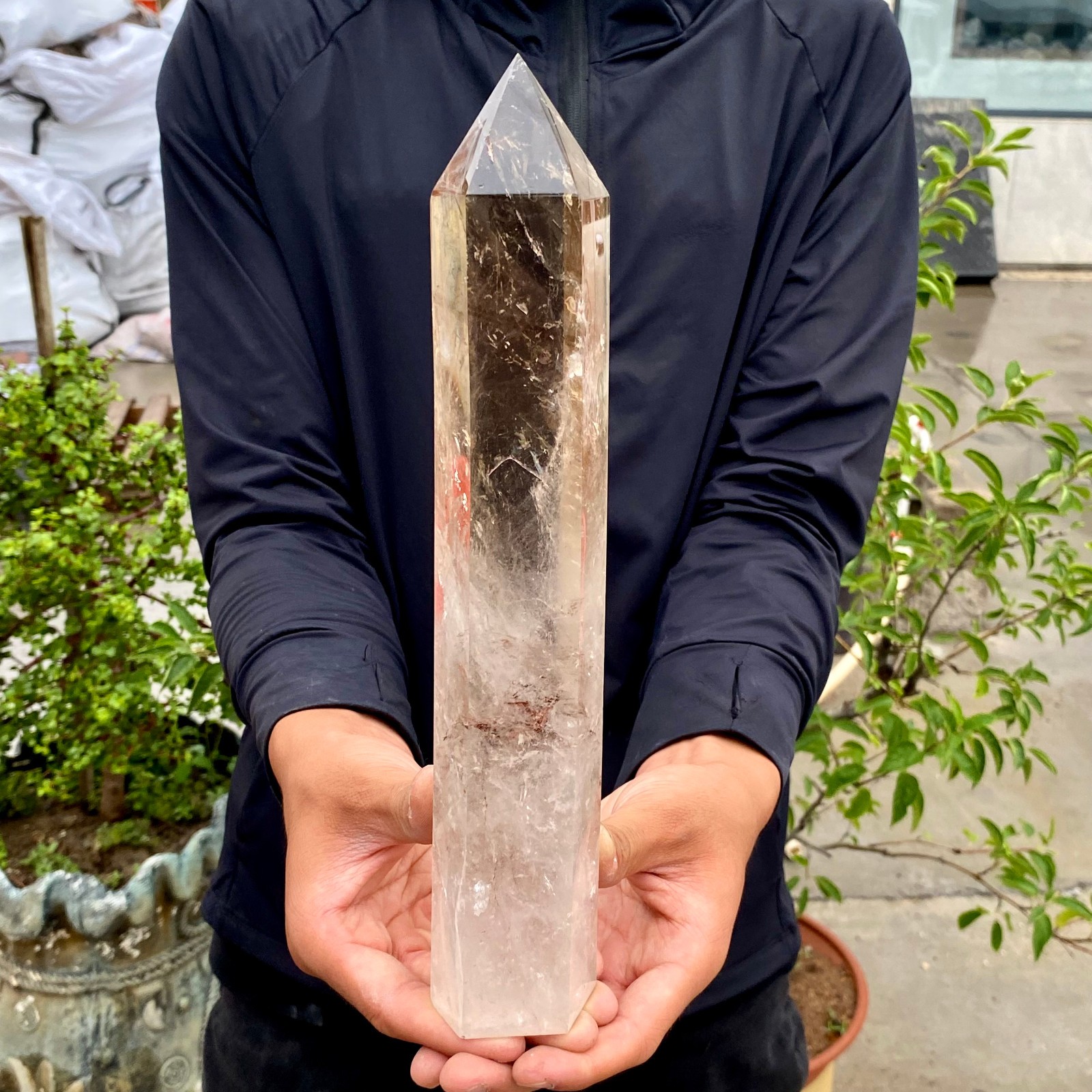 2.62LB Large Natural Clear White Crystal Obelisk Transparent Quartz Energy 2.62LB Large Natural Clear White Crystal Obelisk Transparent Quartz Energy