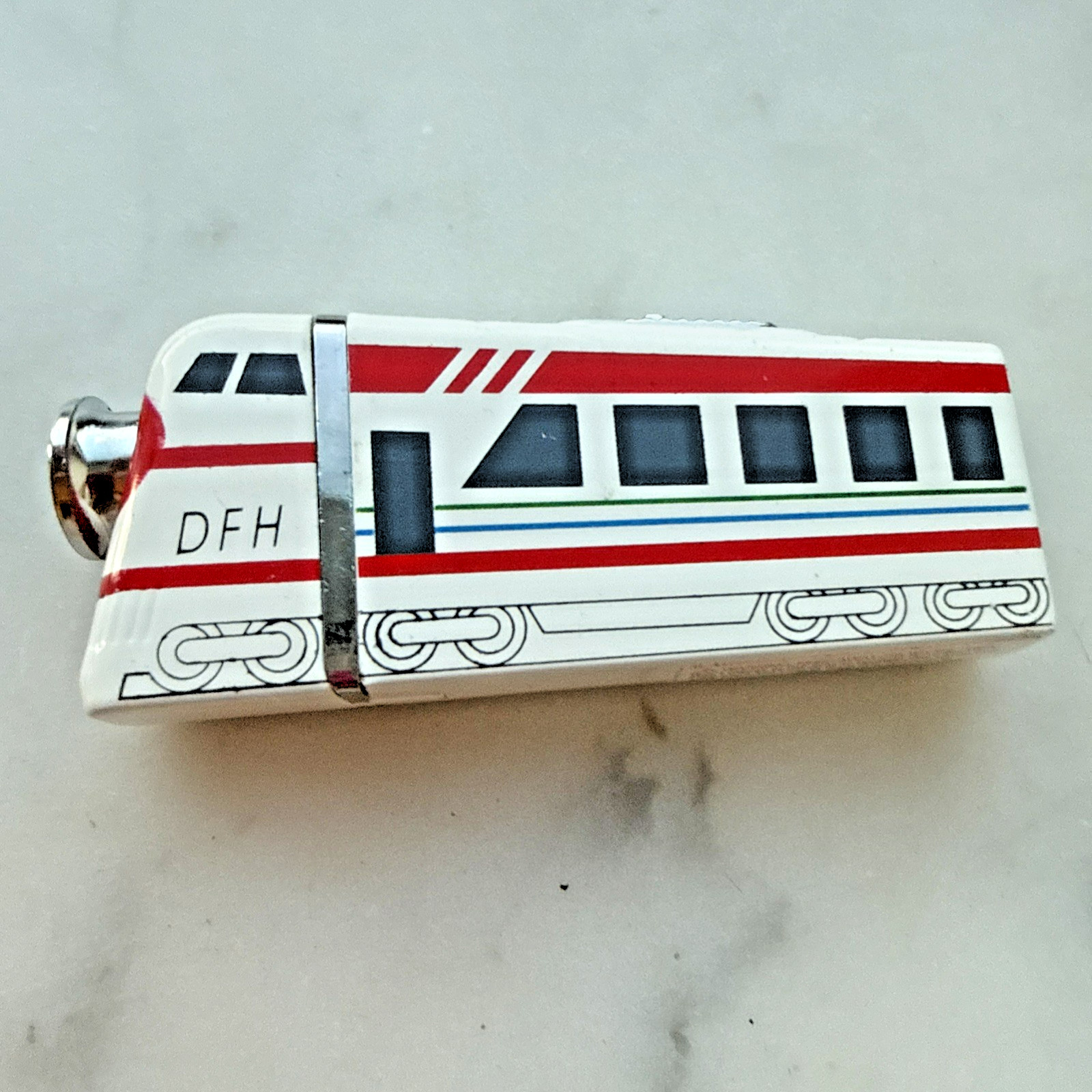 Vintage Rare DFH Train Butane Lighter- Makes Train Noise When Opened And Light Vintage Rare DFH Train Butane Lighter- Makes Train Noise When Opened And Light
