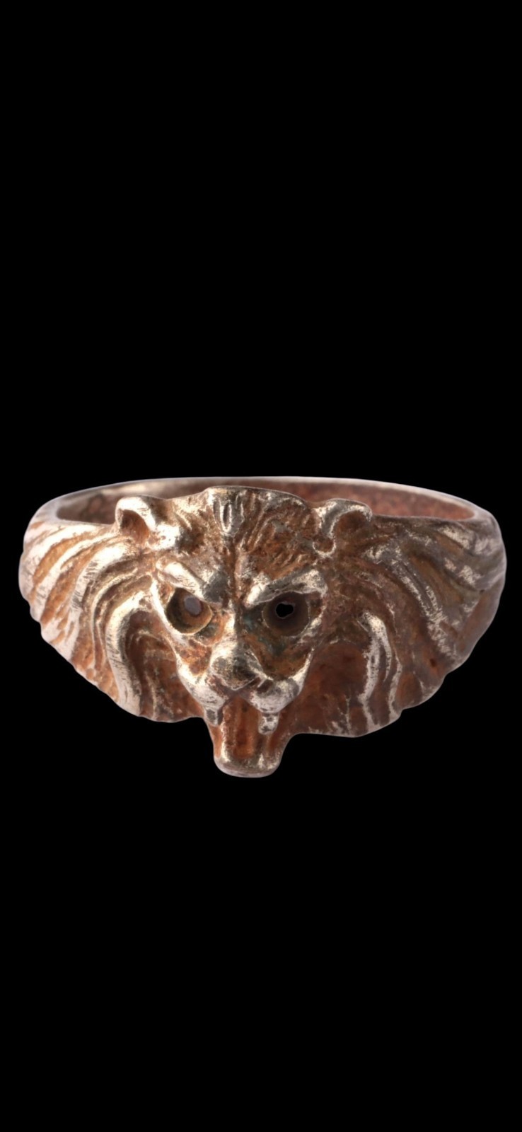 Antique Ww1 Ww2 Era Central European Lion Ring Unique 