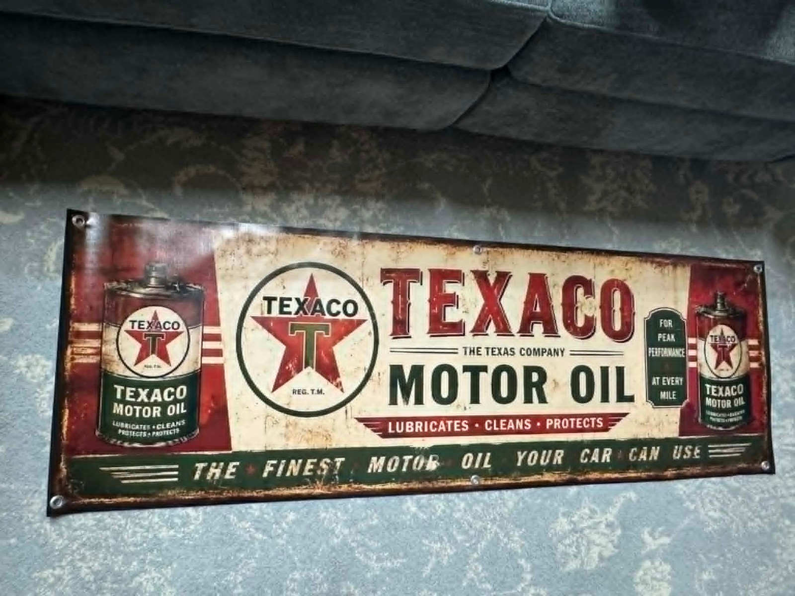 Vintage Texaco Motor Oil Banner 60x20 Gas Oil Garage Decor Retro Texaco Sign Vintage Texaco Motor Oil Banner 60x20 Gas Oil Garage Decor Retro Texaco Sign