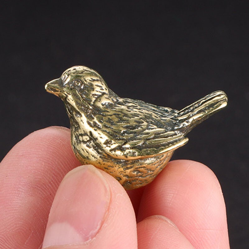 Brass Sparrow Figurine Statue Animal Figurines Toys House Desktop Decoration Brass Sparrow Figurine Statue Animal Figurines Toys House Desktop Decoration