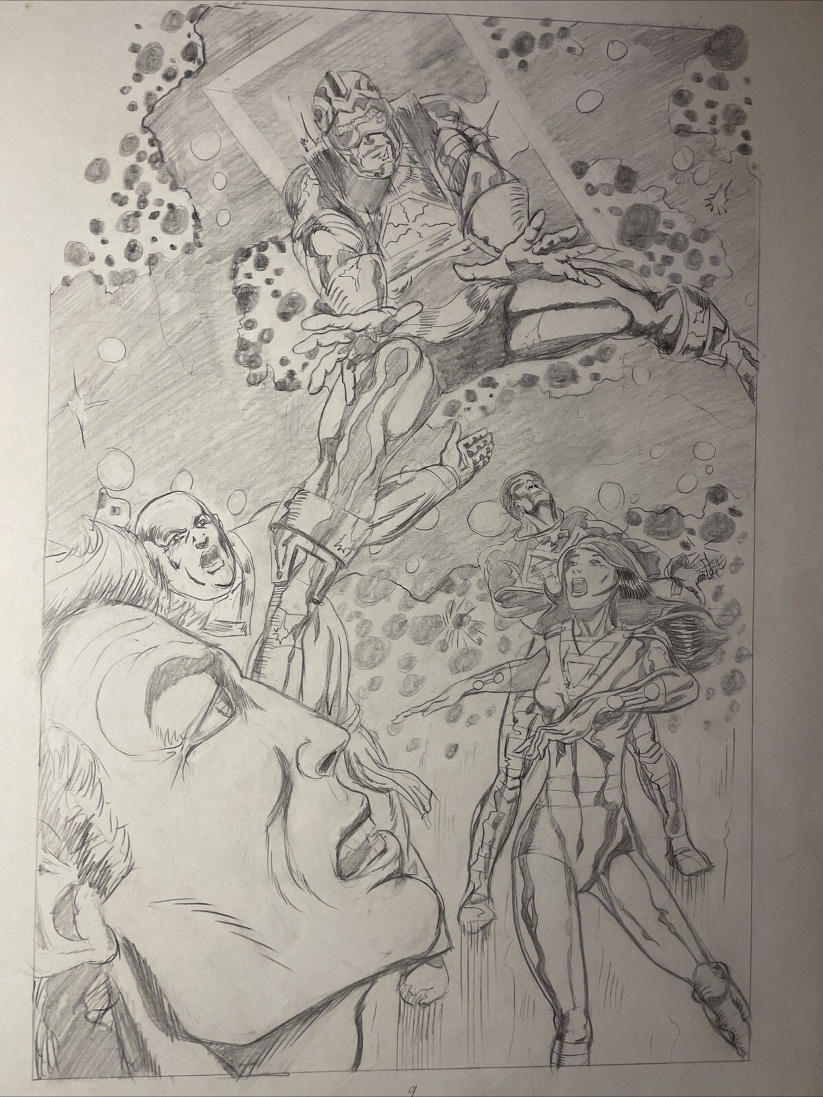 EARL NOREM COMIC BOOK ART Original Storyboard Page Layout UNKNOWN SERIES X1 EARL NOREM COMIC BOOK ART Original Storyboard Page Layout UNKNOWN SERIES X1