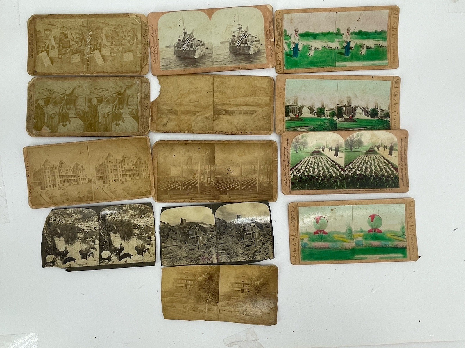 Antique Stereoview Lot 13 Webster Albee Keystone Hand Colored Stereograph Card#6 Antique Stereoview Lot 13 Webster Albee Keystone Hand Colored Stereograph Card#6