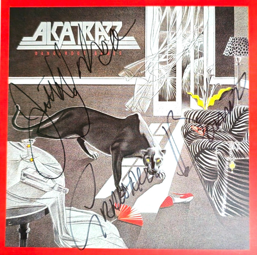 Alcatrazz Hand Signed presentation A4 on glossy print Autograph by band Alcatrazz Hand Signed presentation A4 on glossy print Autograph by band