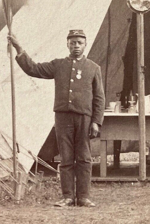 INDIAN WARS BATTERY B NATIONAL GUARD PENNSYLVANIA AFRICAN AMERICAN SOLDIER PHOTO