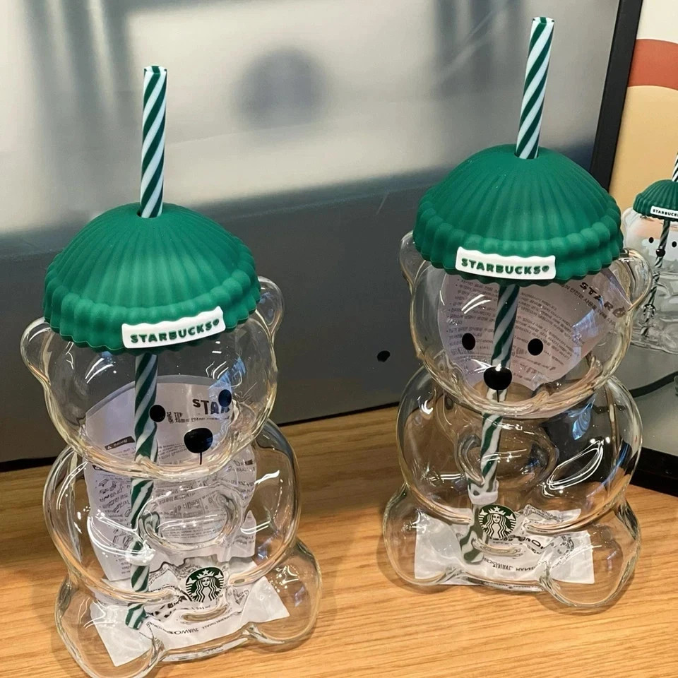2025 New Glass Star-bucks Bearista Bear Cold Cup Holiday Limited Edition & Box
