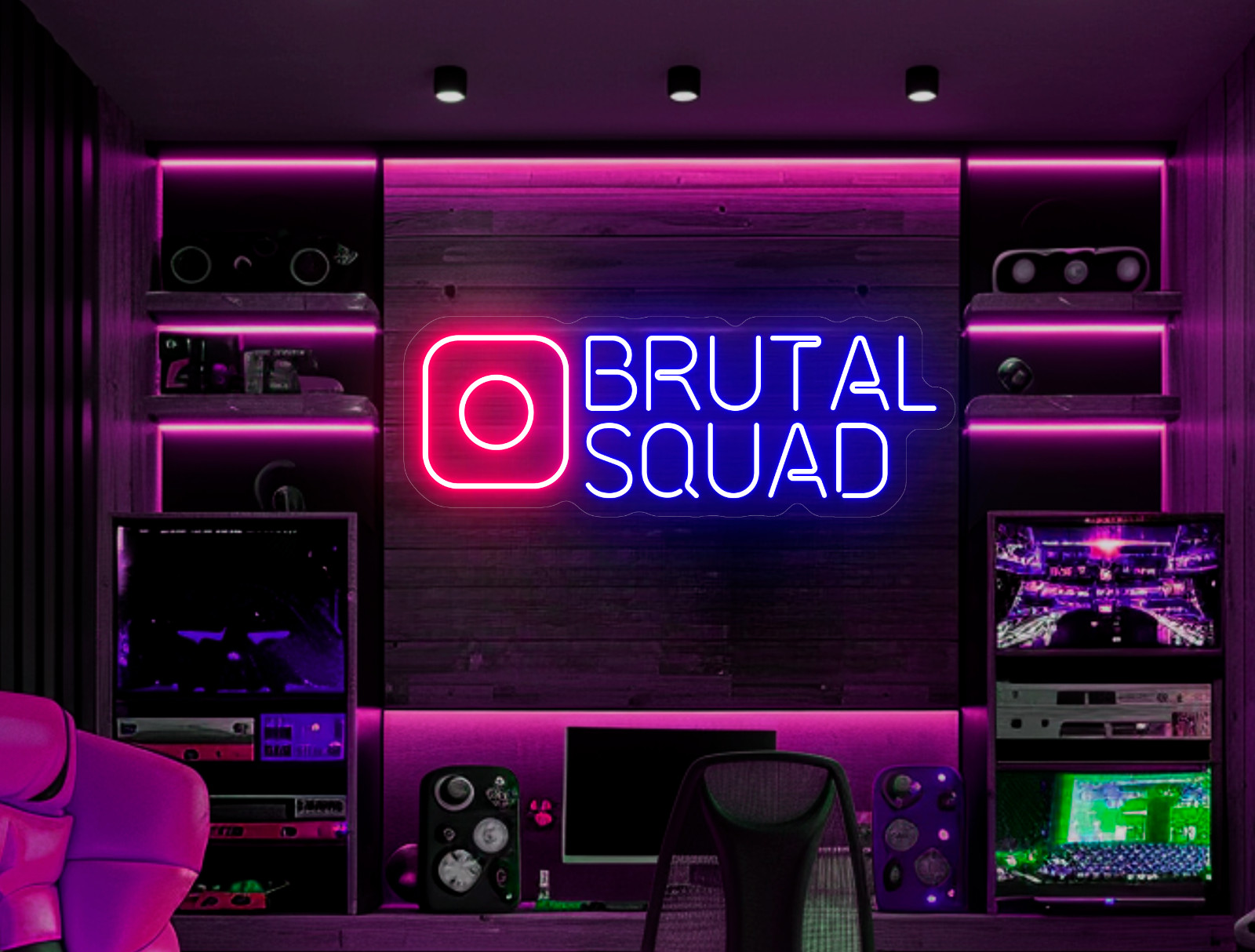 Custom Twitch Neon Sign, LED Gamer Tag Light, Streamer Setup, Gaming Room Decor