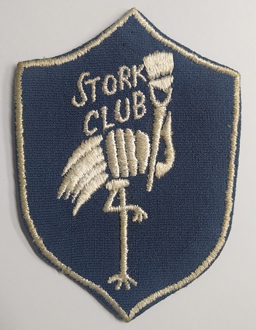 Rare 1940s 1950s Vintage Stork Club Patch NYC New York Nightclub Rare 1940s 1950s Vintage Stork Club Patch NYC New York Nightclub