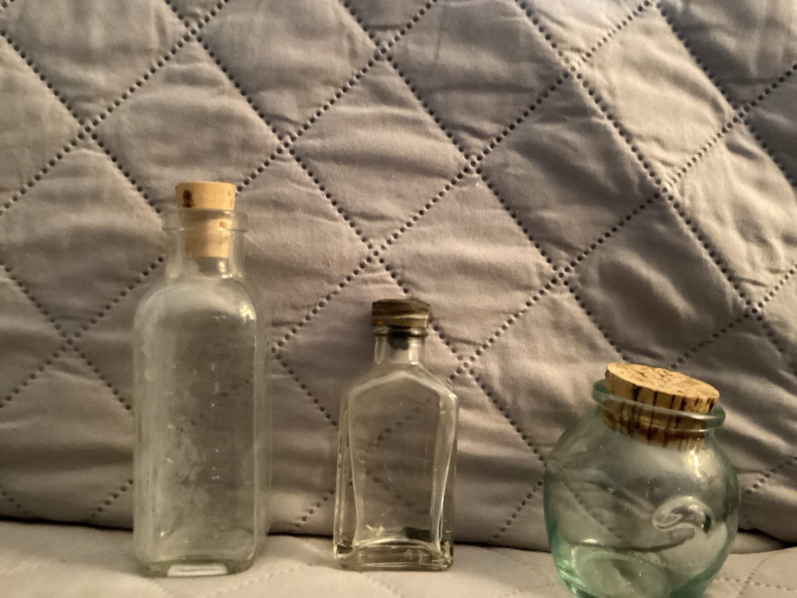 Lot Vintage Small Clear Glass Bottles Medicine Apothecary Pharmacy - 3 Pieces Lot Vintage Small Clear Glass Bottles Medicine Apothecary Pharmacy - 3 Pieces