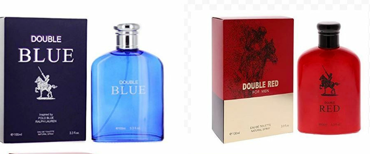2pcs DOUBLE BLUE RED Cologne Perfume  for Men EDT 3.3 oz  Spray Fragrance