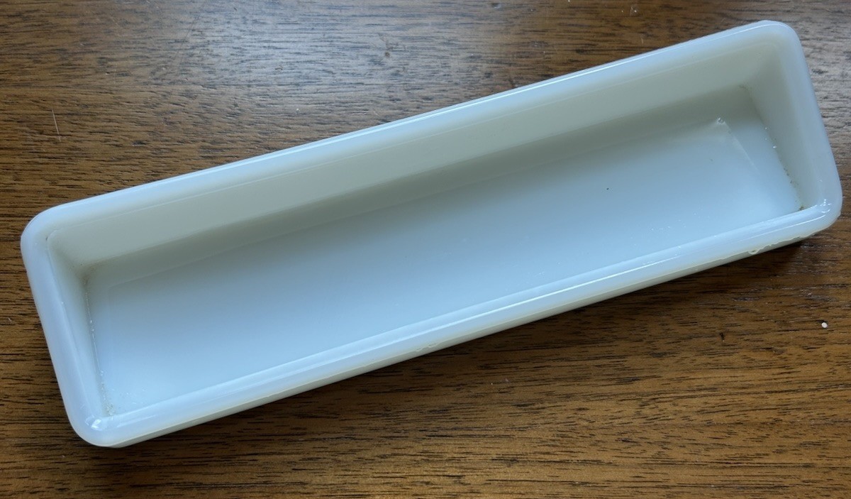 Vintage 50s American Cabinet Co Milk Glass Organizer Tray USA Vintage 50s American Cabinet Co Milk Glass Organizer Tray USA