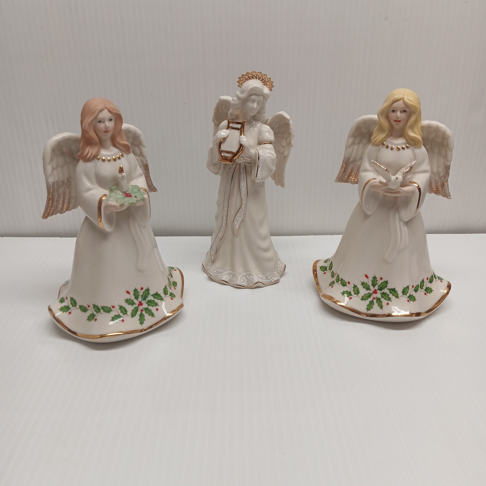 LENOX CHRISTMAS ANGEL FIGURINE LOT OF 3 INNOCENCE NATIVITY + 2 MORE  AB