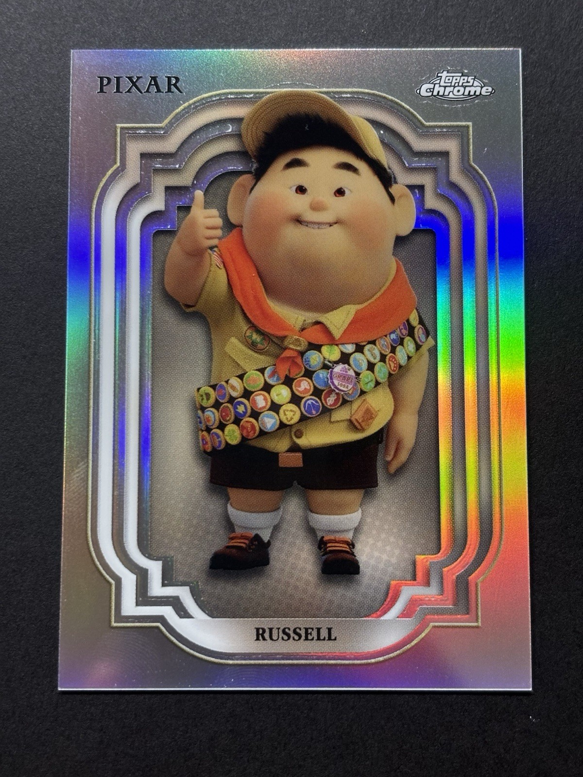 Russell 2024 Topps Chrome Disney Pixar Silver Holo Refractor #135 Russell 2024 Topps Chrome Disney Pixar Silver Holo Refractor #135