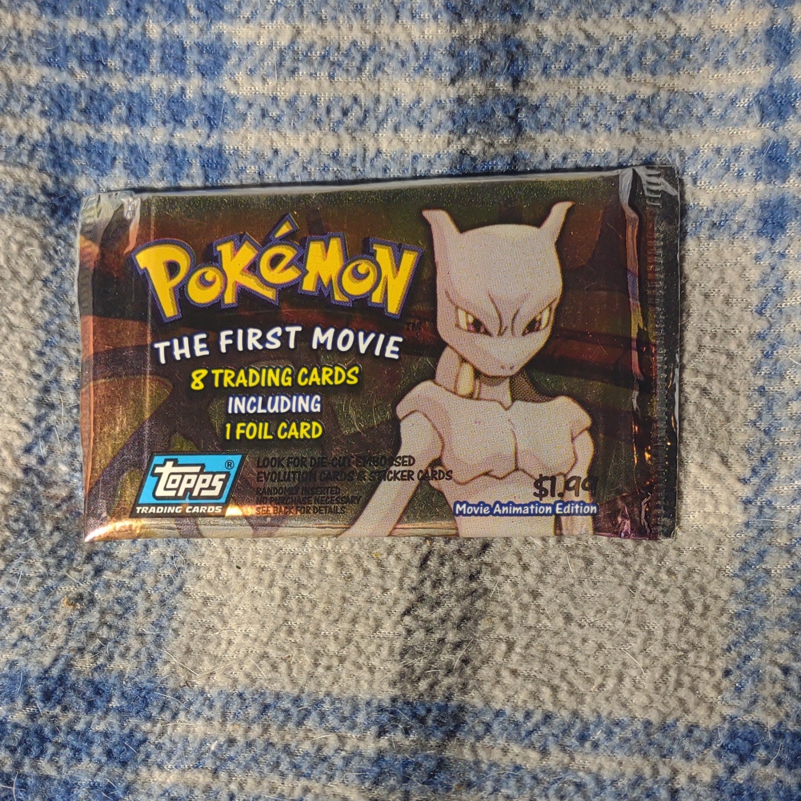 Topps Pokémon The First Movie 1999 Trading Card Pack 8 Cards 1 Foil Topps Pokémon The First Movie 1999 Trading Card Pack 8 Cards 1 Foil