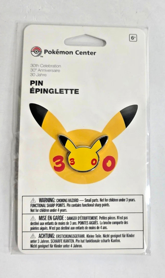 Pokémon Center Pikachu 30th Celebration 2026 Anniversary Pokemon Pin - NEW