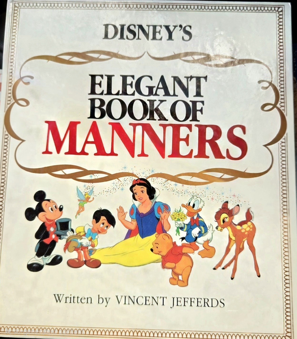 Vintage 1985 Disney’s Elegant Book of Manners Hardcover Vincent Jefferds Vintage 1985 Disney’s Elegant Book of Manners Hardcover Vincent Jefferds