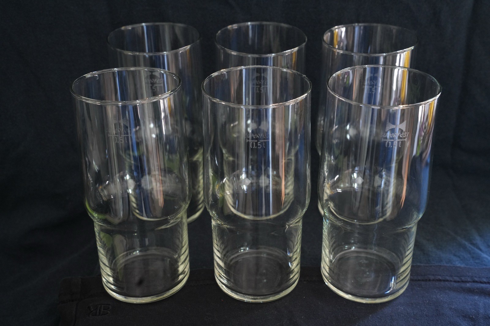 Superfest 0.5L Set Of 6 Glasses With Original Box Mitropa German Glassware GDR Superfest 0.5L Set Of 6 Glasses With Original Box Mitropa German Glassware GDR