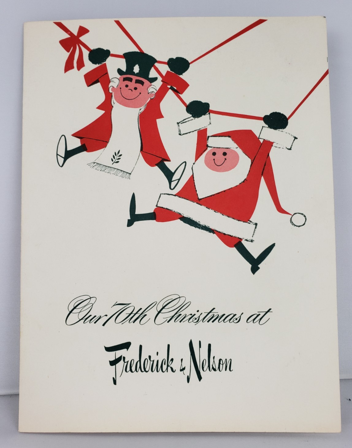 Vtg Frederick & Nelson "Our 70th Christmas at" Photo Folder 1960 Santa Caroler Vtg Frederick & Nelson "Our 70th Christmas at" Photo Folder 1960 Santa Caroler
