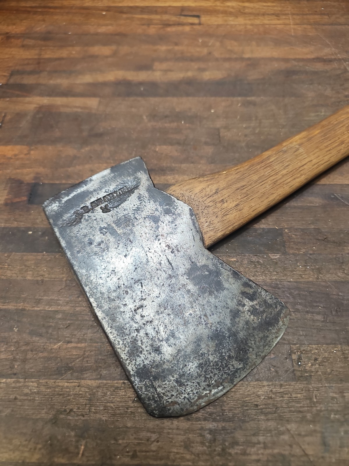 AC32- Antique Hand Forged JB STOHLER AXE Schaefferstown Pa 4 lb 9 oz AC32- Antique Hand Forged JB STOHLER AXE Schaefferstown Pa 4 lb 9 oz
