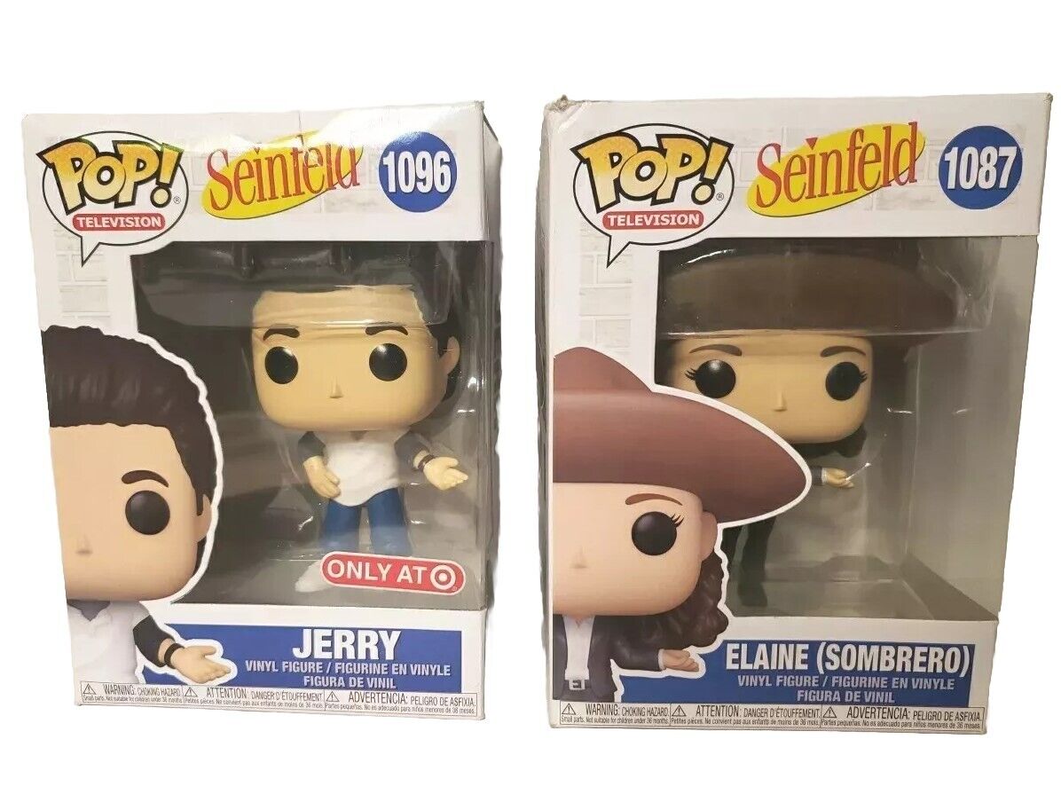 Funko POP Seinfeld Jerry 1096 Elaine 1087 Vinyl Figure 