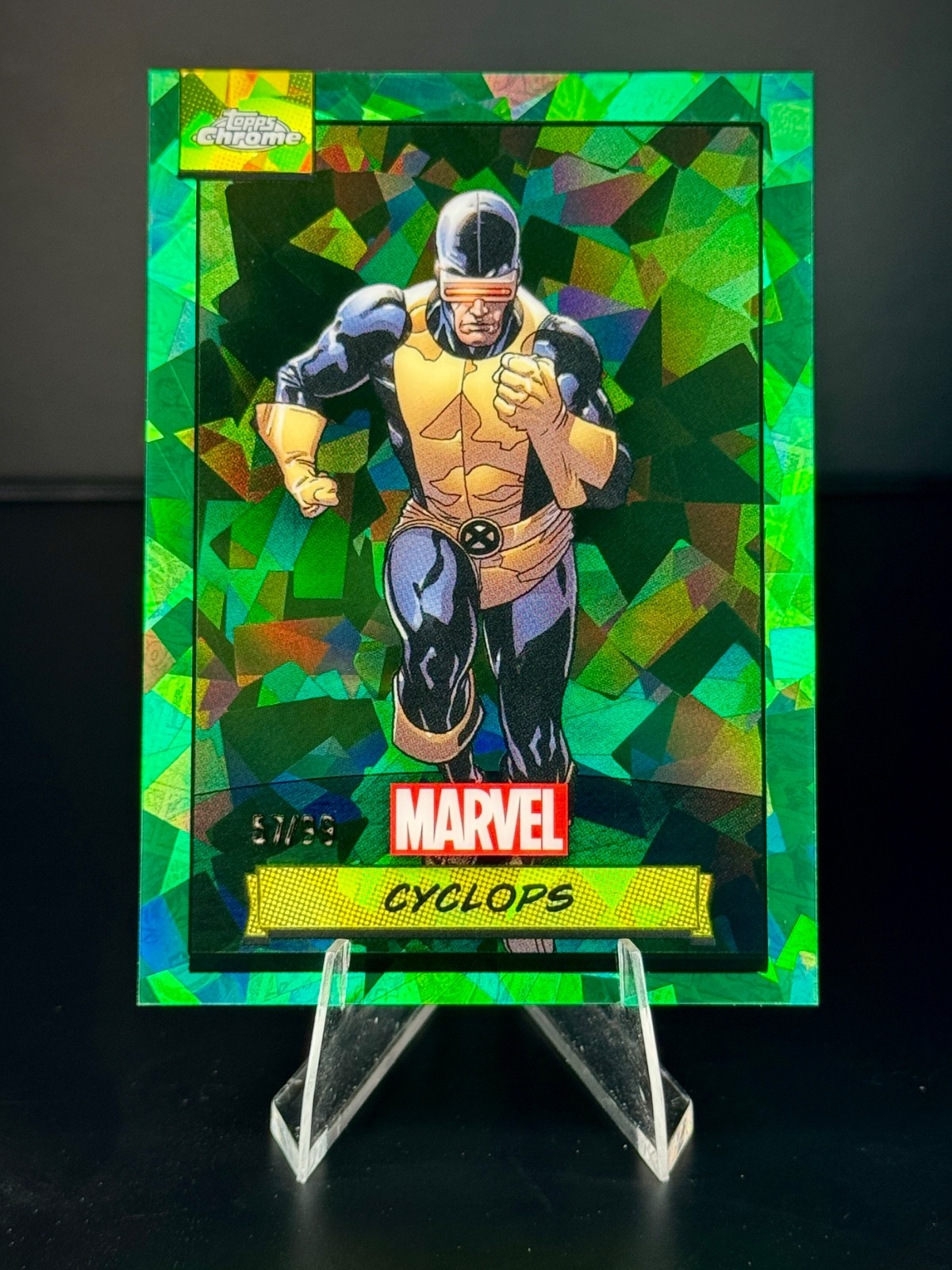 2024 Topps Chrome Marvel - Cyclops Green Sapphire /99 X-Men Comics MCU #8 2024 Topps Chrome Marvel - Cyclops Green Sapphire /99 X-Men Comics MCU #8