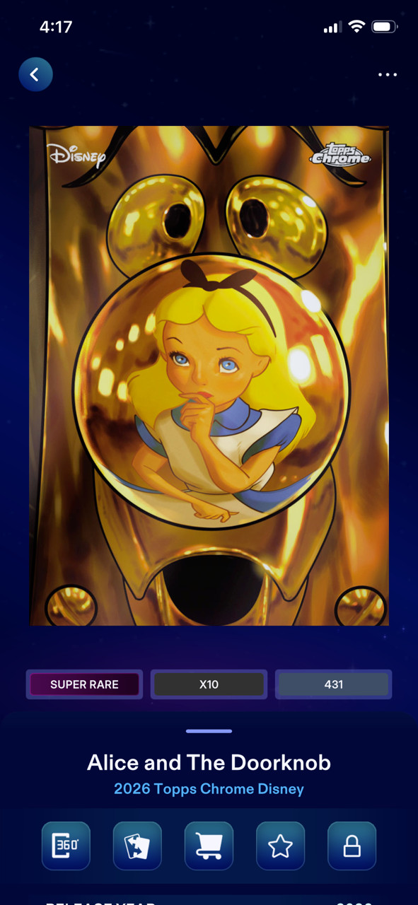 Digital 2026 Disney Collect Chrome Reflections Super Rare SR Alice & Doorknob Digital 2026 Disney Collect Chrome Reflections Super Rare SR Alice & Doorknob