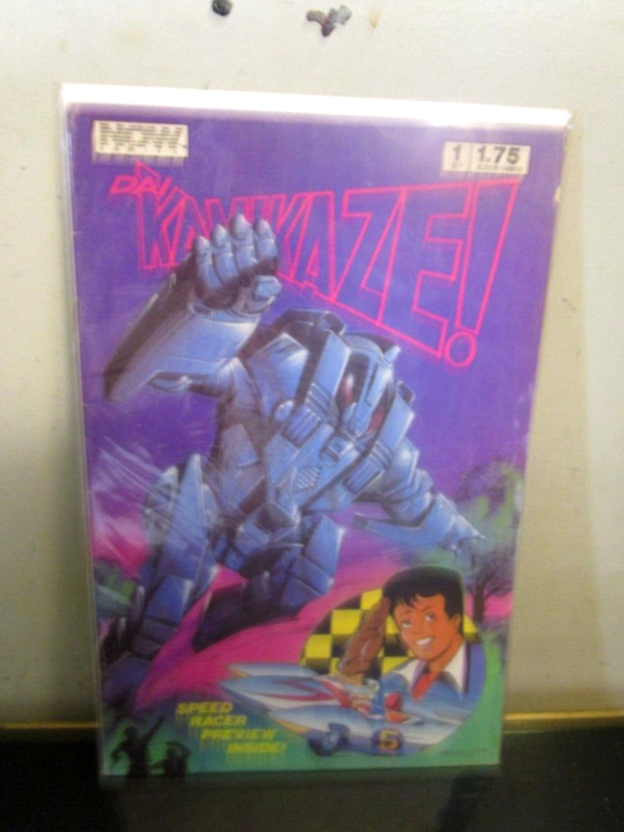 Dai Kamikaze Comic Book #1 NOW Comics 1987 Speed Racer Preview Bagged Boarded