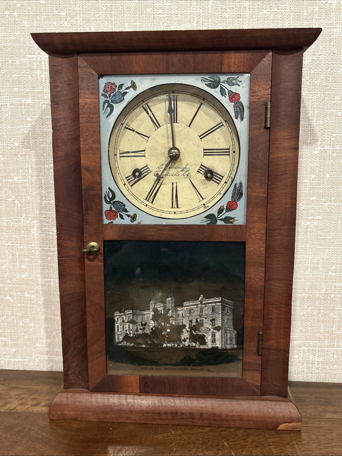 Early Antique Chauncey Goodrich “Cigar Box” Style Cottage Shelf Clock - Runs Early Antique Chauncey Goodrich “Cigar Box” Style Cottage Shelf Clock - Runs