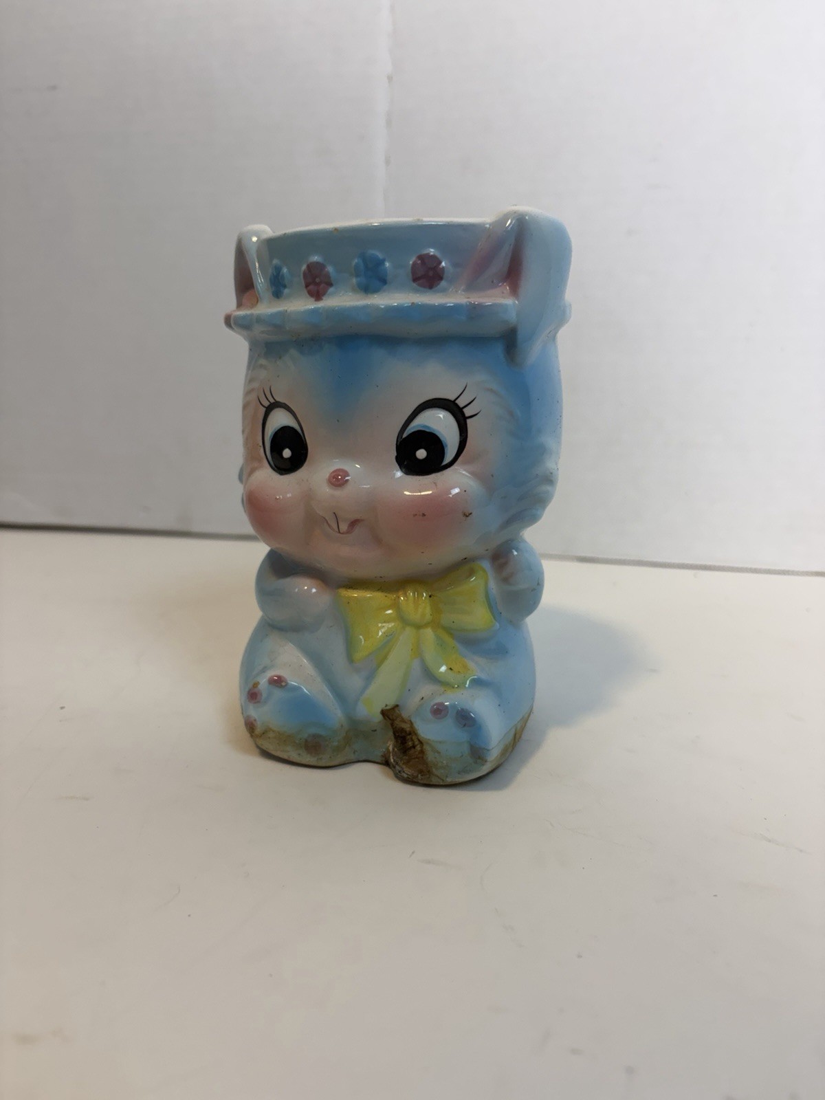 DARLING Vintage E.O. Brody Anthropomorphic Easter Bunny Rabbit Planter Baby DARLING Vintage E.O. Brody Anthropomorphic Easter Bunny Rabbit Planter Baby