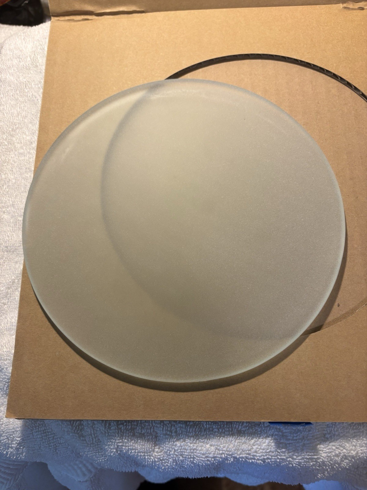 Frankart Replacement 8-1/8" frosted glass disc shade for Art Deco Lamps Frankart Replacement 8-1/8" frosted glass disc shade for Art Deco Lamps