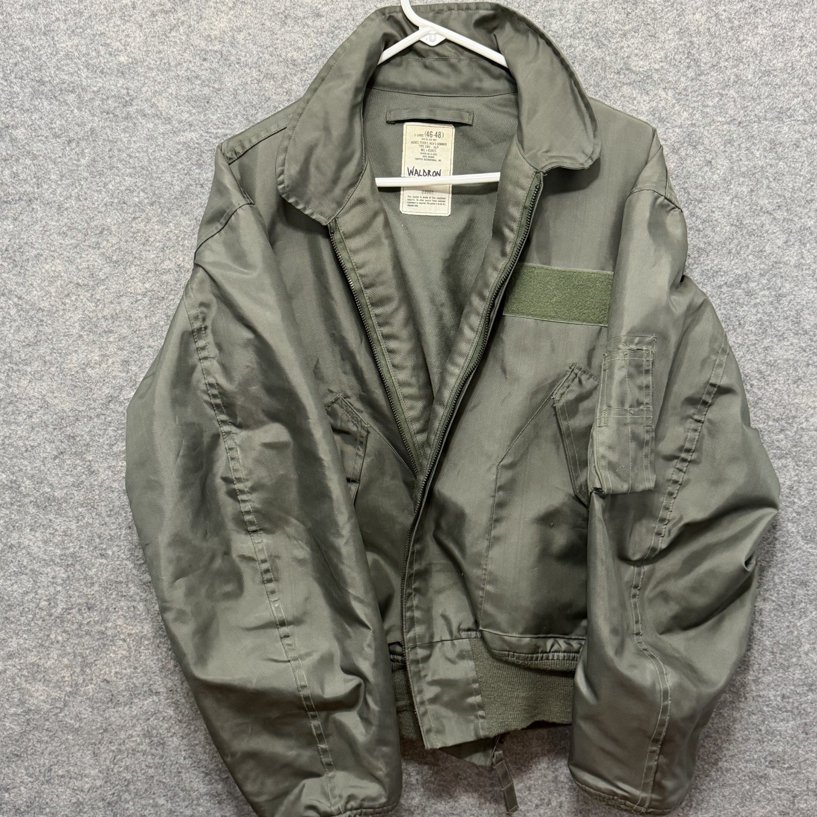 Vintage Propper CWU-36/P Flight Jacket XL 46-48 Aramid MIL-J-83382C 1986 Vintage Propper CWU-36/P Flight Jacket XL 46-48 Aramid MIL-J-83382C 1986