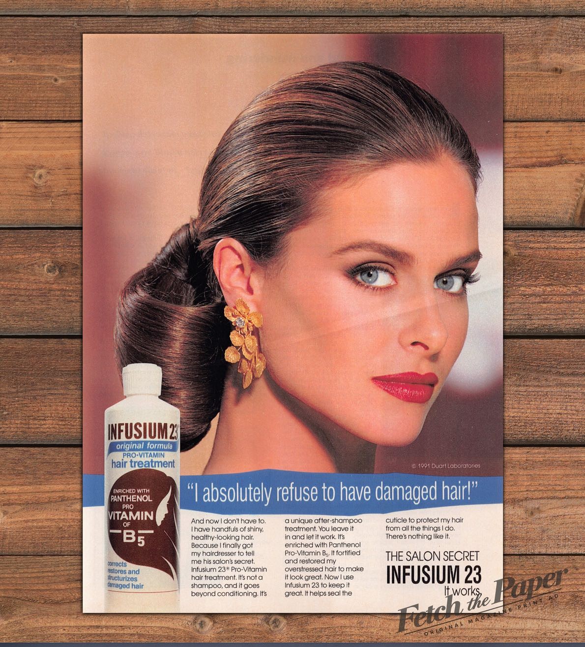Infusium 23 Hair Treatment Refuse Damaged Hair Updo Print Ad 1991 1990s Infusium 23 Hair Treatment Refuse Damaged Hair Updo Print Ad 1991 1990s