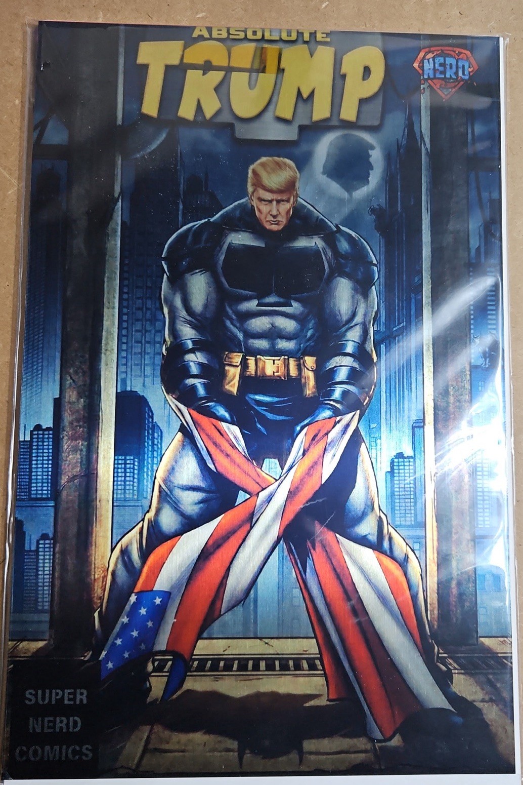 RARE REMASTERED SILVER Metal Donald Trump Absolute BATMAN ORIGINAL Homage COMIC RARE REMASTERED SILVER Metal Donald Trump Absolute BATMAN ORIGINAL Homage COMIC