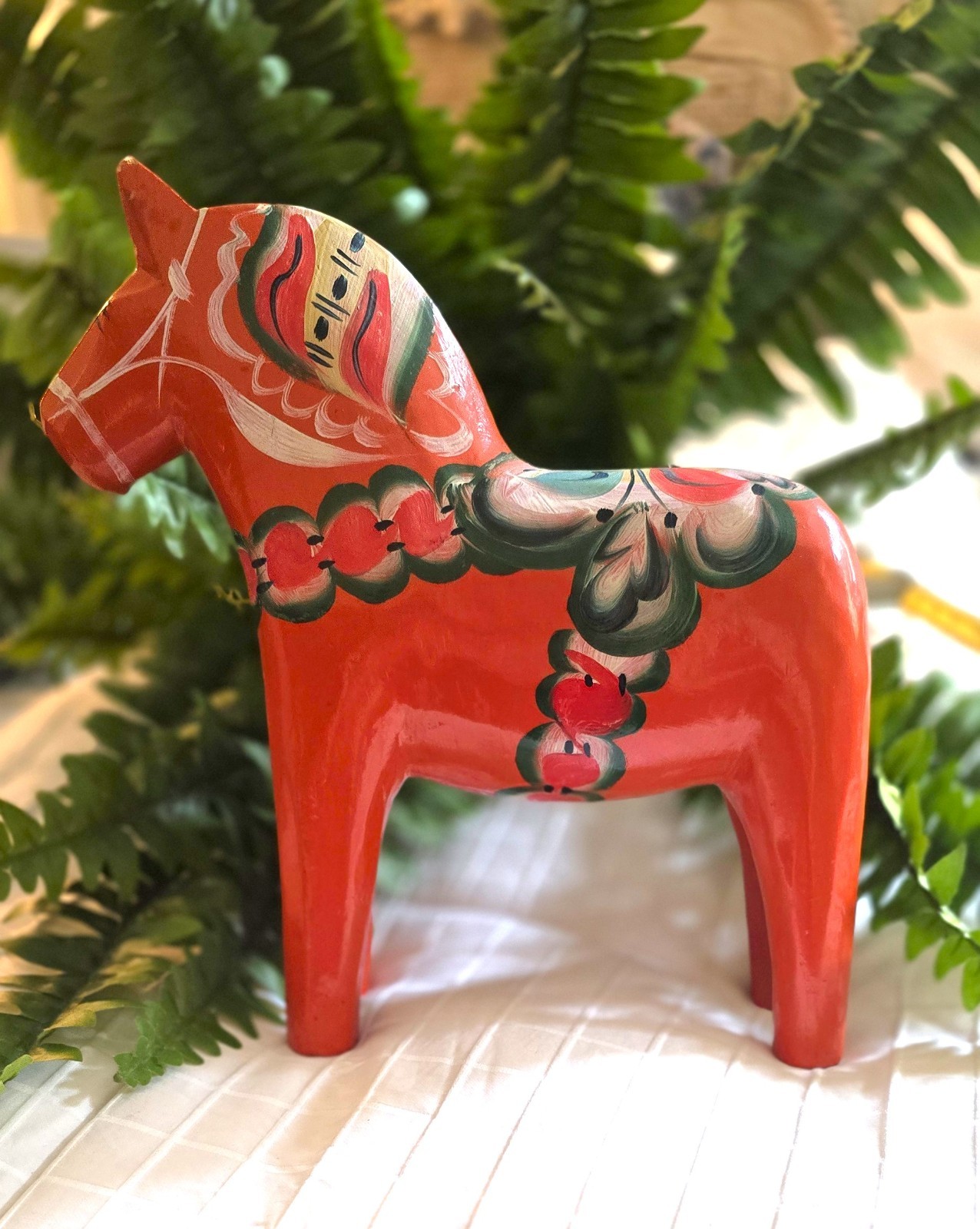 Vintage Large 'DALA' Horse Sweden 'Nils Olsson' Folk Art Hand Painted & Carved Vintage Large 'DALA' Horse Sweden 'Nils Olsson' Folk Art Hand Painted & Carved