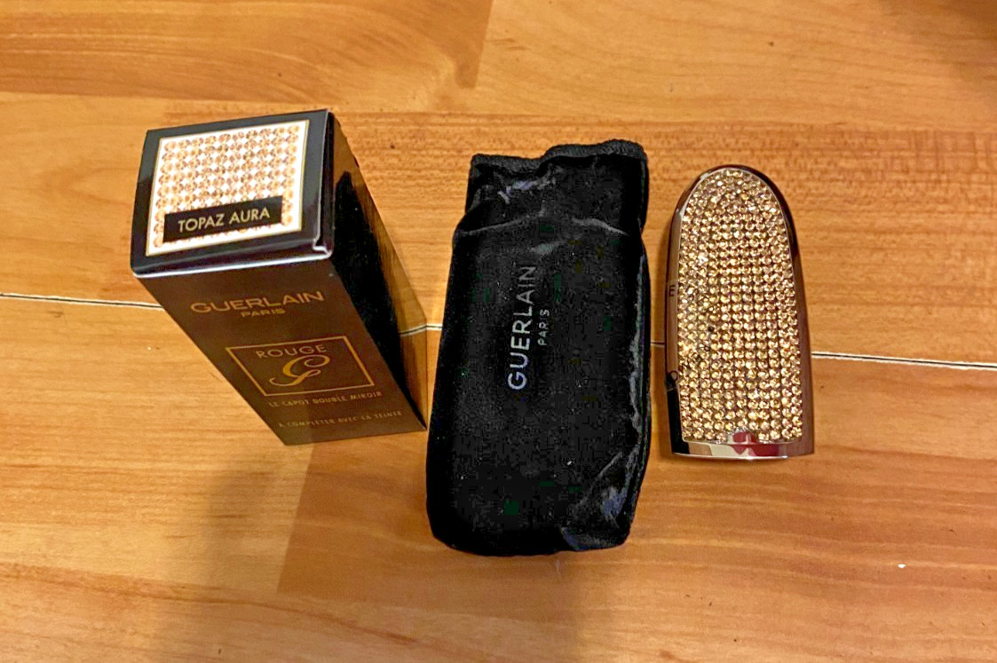Guerlain Rouge G The Double Mirror Cap Topaz Aura NIB Guerlain Rouge G The Double Mirror Cap Topaz Aura NIB
