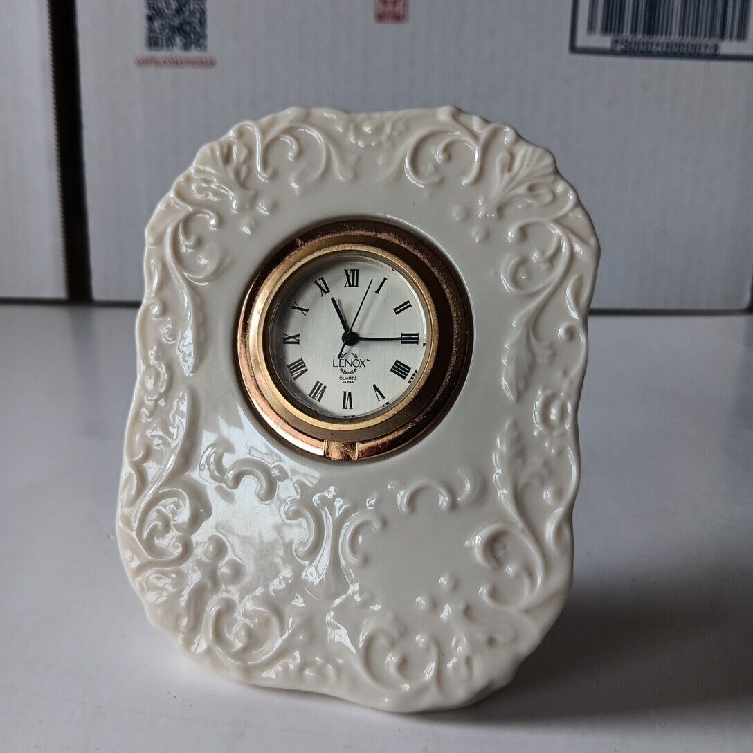 Lenox Quartz Porcelain Tabletop Clock 