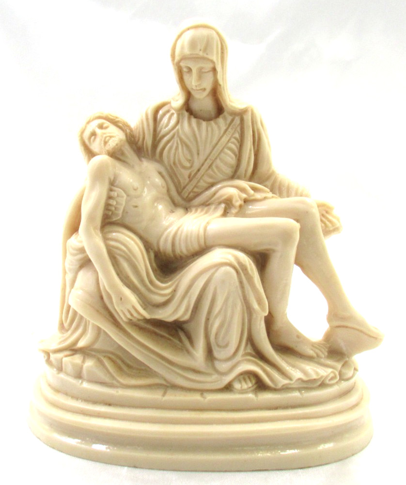 The Pieta Jesus Virgin Mary Resin Figurine A. Giannelli Signed Vintage The Pieta Jesus Virgin Mary Resin Figurine A. Giannelli Signed Vintage