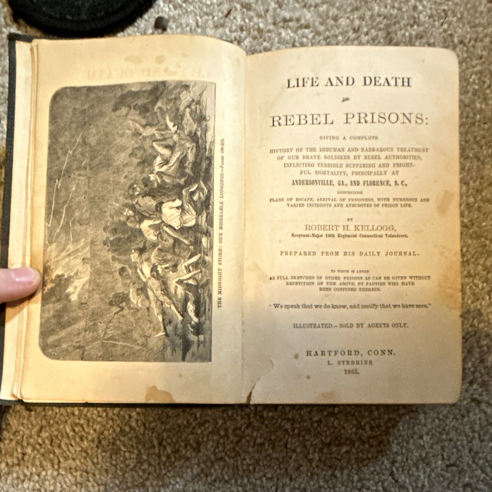 Life and Death in Rebel Prisons by Robert H. Kellogg Original Civil War Book Life and Death in Rebel Prisons by Robert H. Kellogg Original Civil War Book