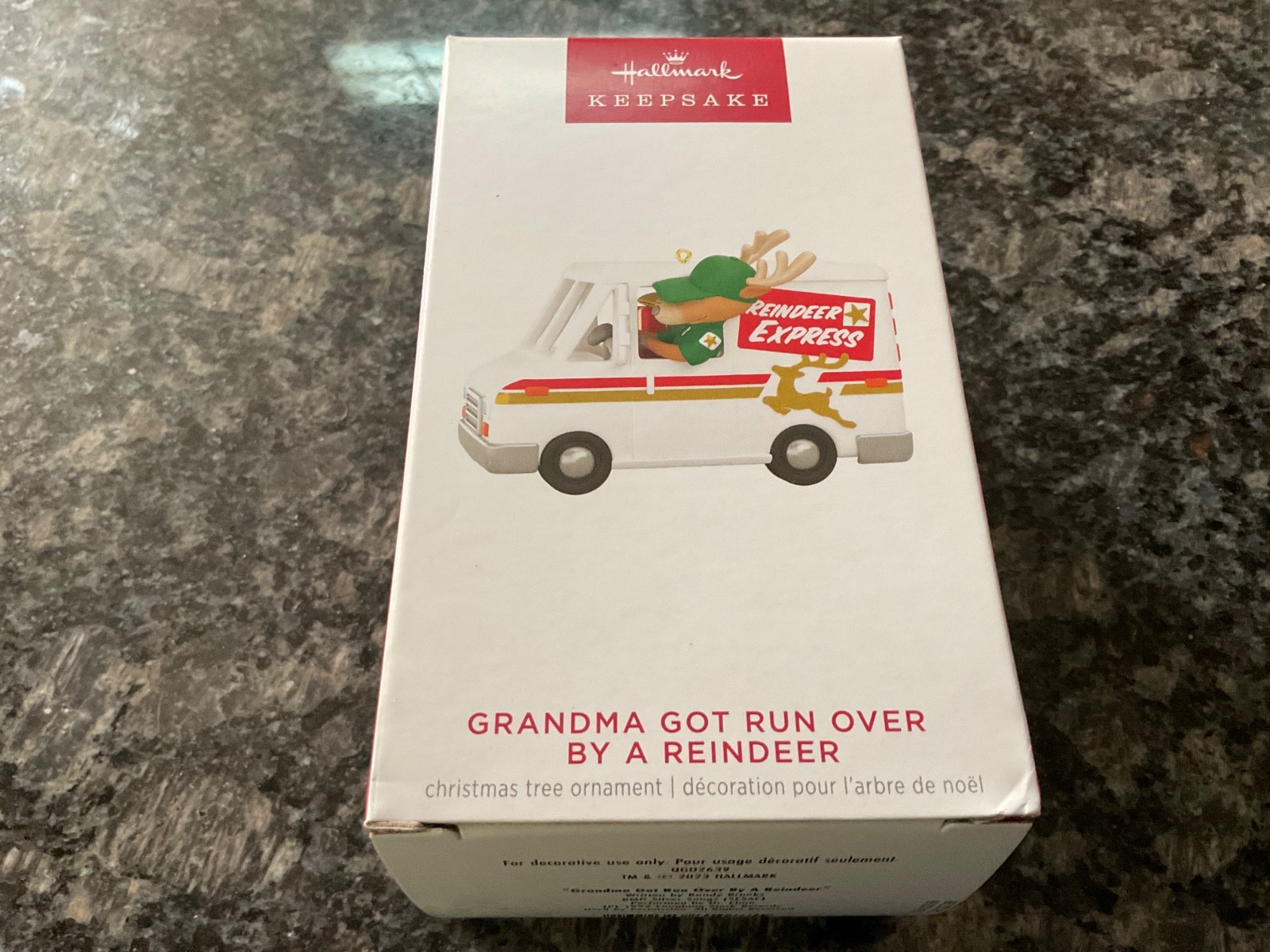 Hallmark Keepsake "Grandma Got Run Over By A Reindeer" 2023 Ornament NEW Hallmark Keepsake "Grandma Got Run Over By A Reindeer" 2023 Ornament NEW