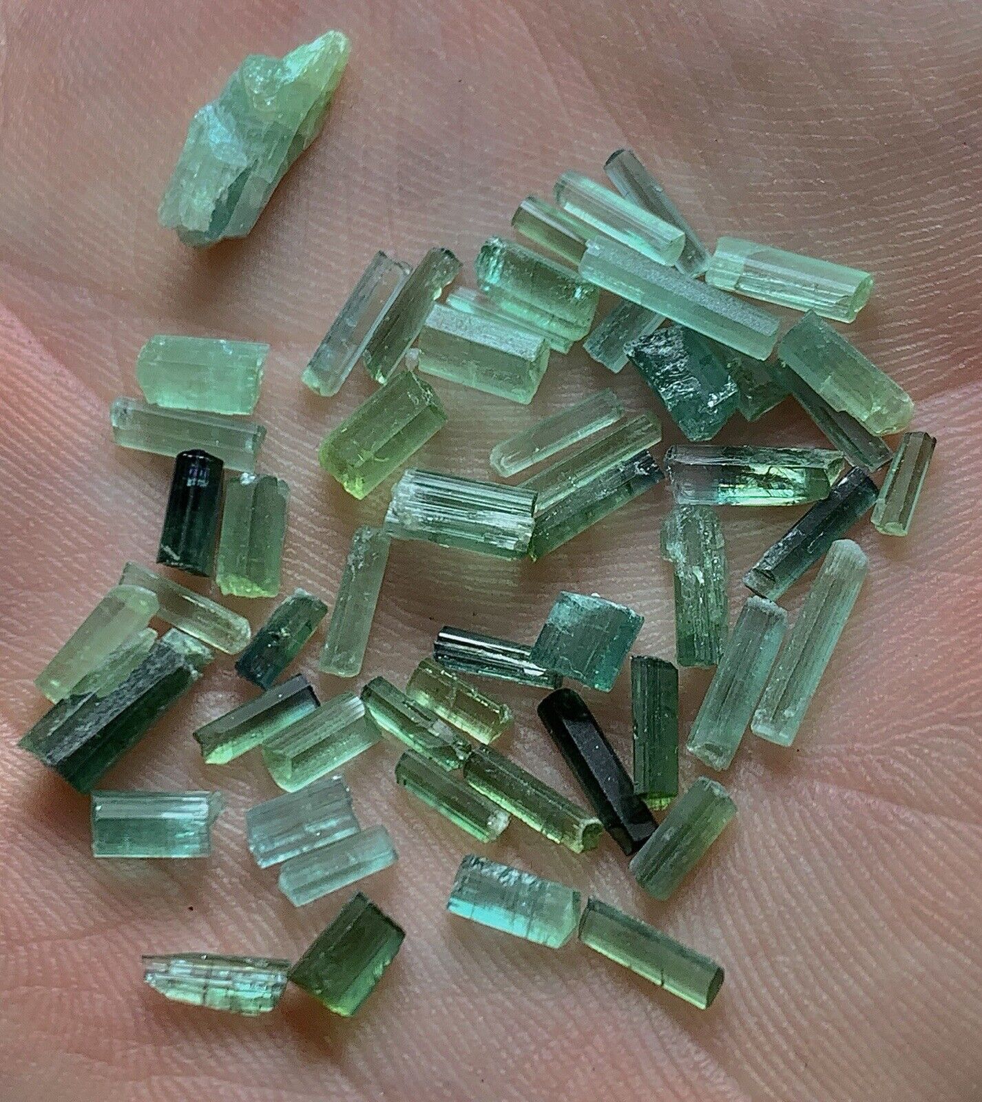 80 Carat Beautiful Lot Of Tourmaline Crystals From Afghanistan