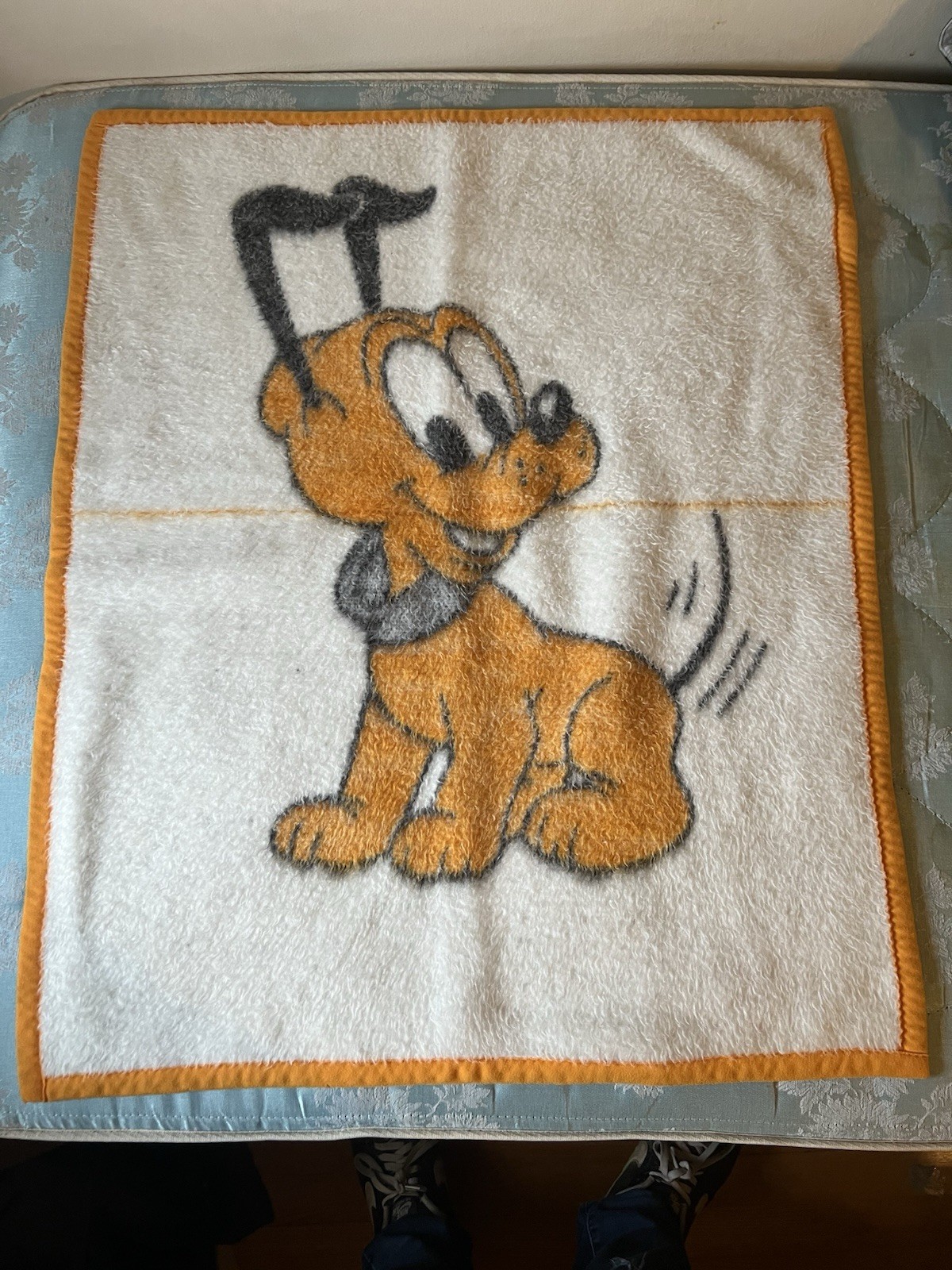 Vintage 1984 Disney Pluto Baby Blanket Fleece Reversible Walt Disney Co Vintage 1984 Disney Pluto Baby Blanket Fleece Reversible Walt Disney Co