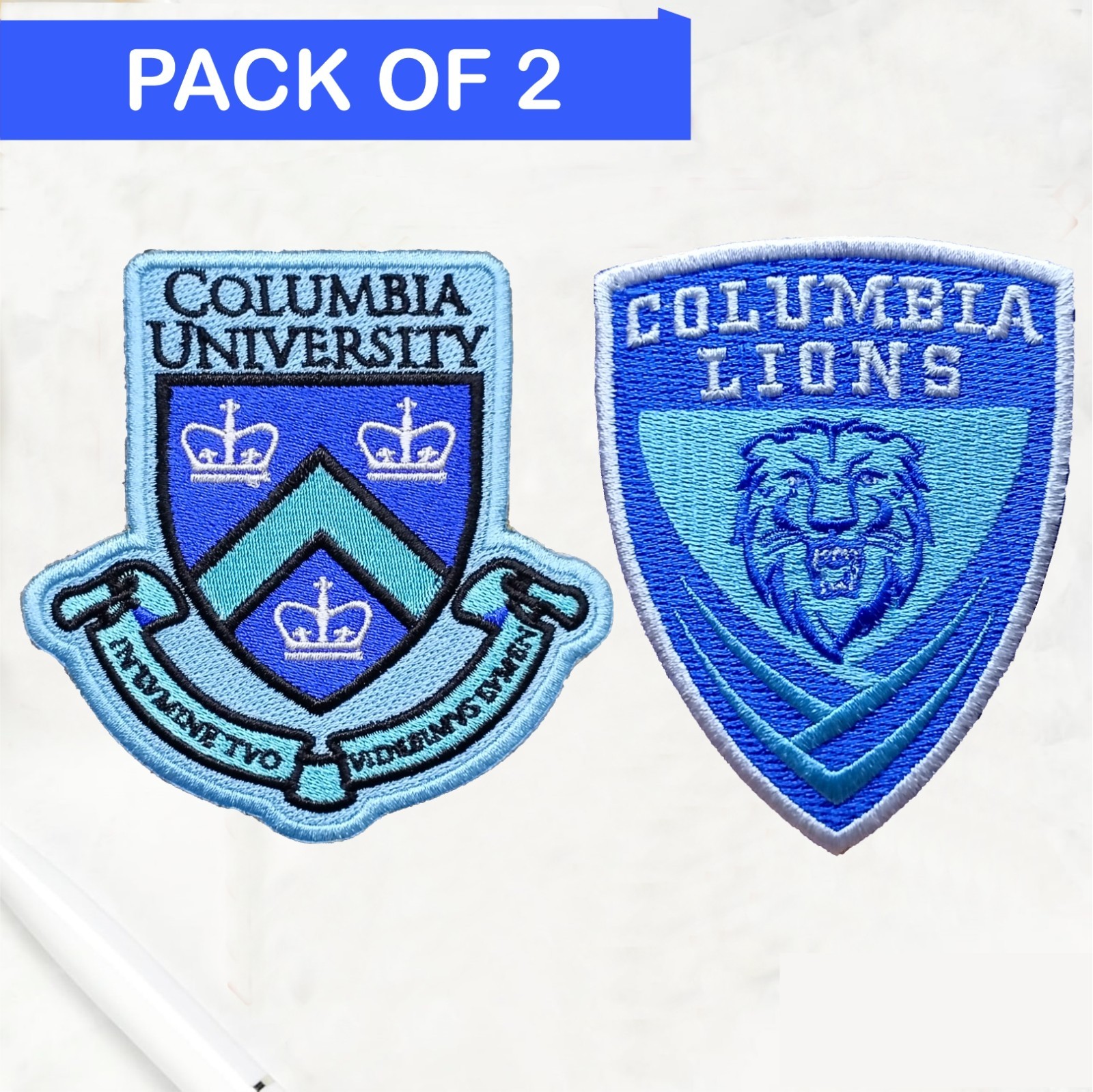 University Of Columbia & Columbia Lions Logo Iron On Patch-Sew Patch-Embroidered