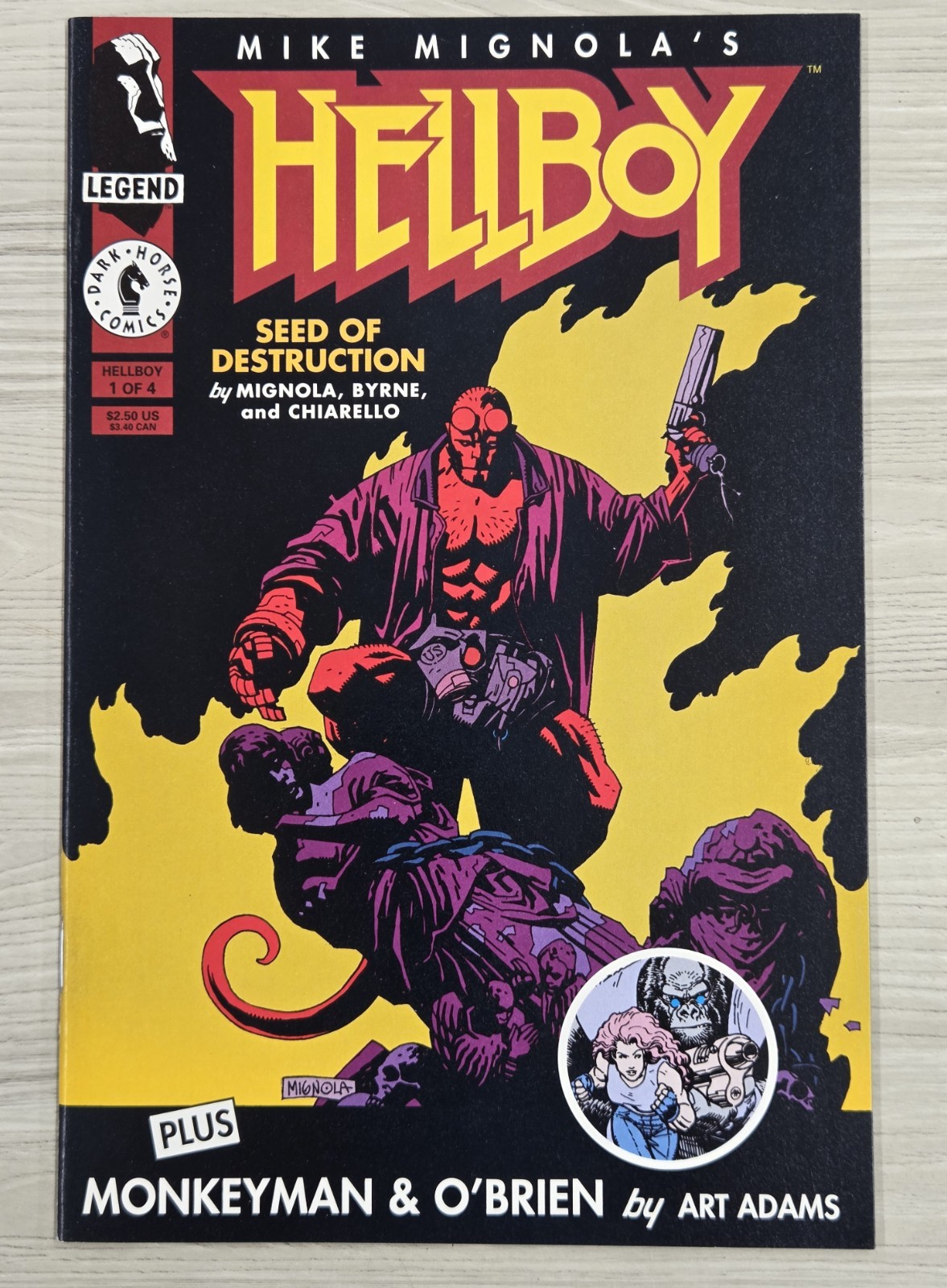 Hellboy: Seed of Destruction #1 Dark Horse Comics 1994, 1st solo Hellboy in FN-