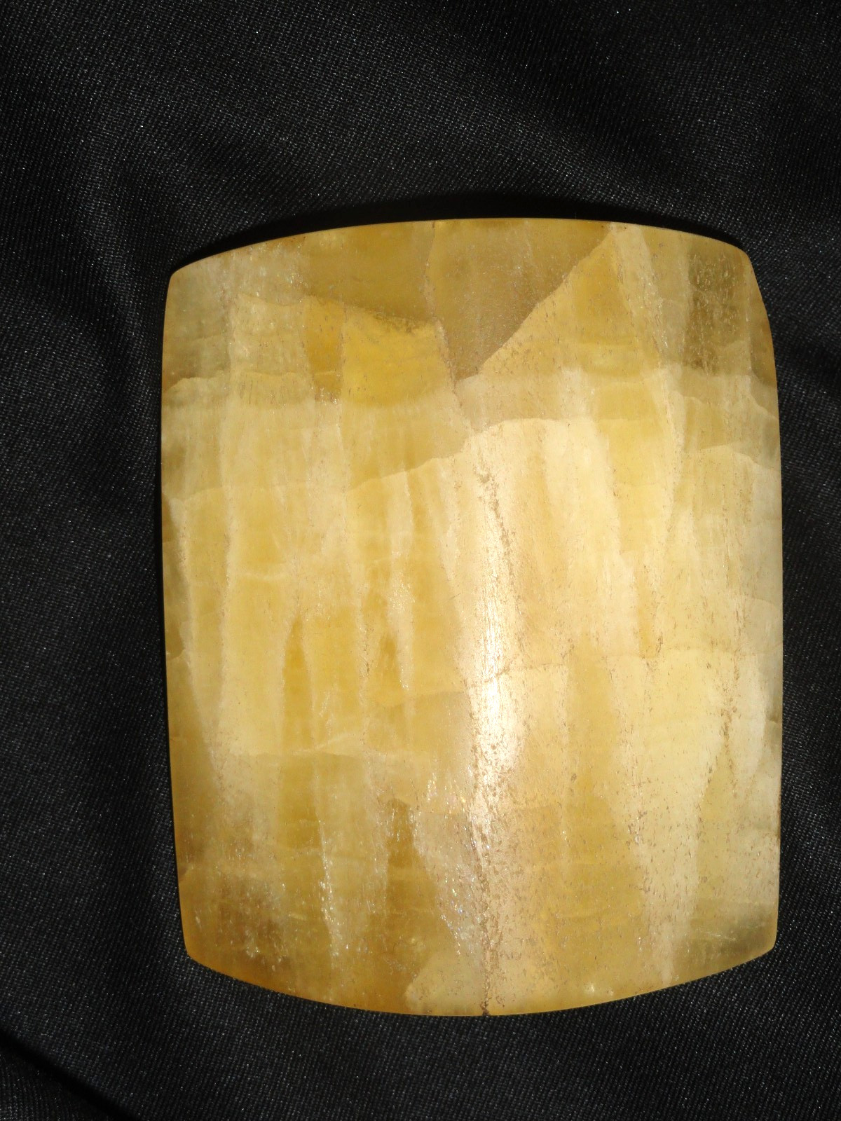 Very Beautiful Yellow Fluorspar Authentic Rectangular Type Bannerstone Very Beautiful Yellow Fluorspar Authentic Rectangular Type Bannerstone
