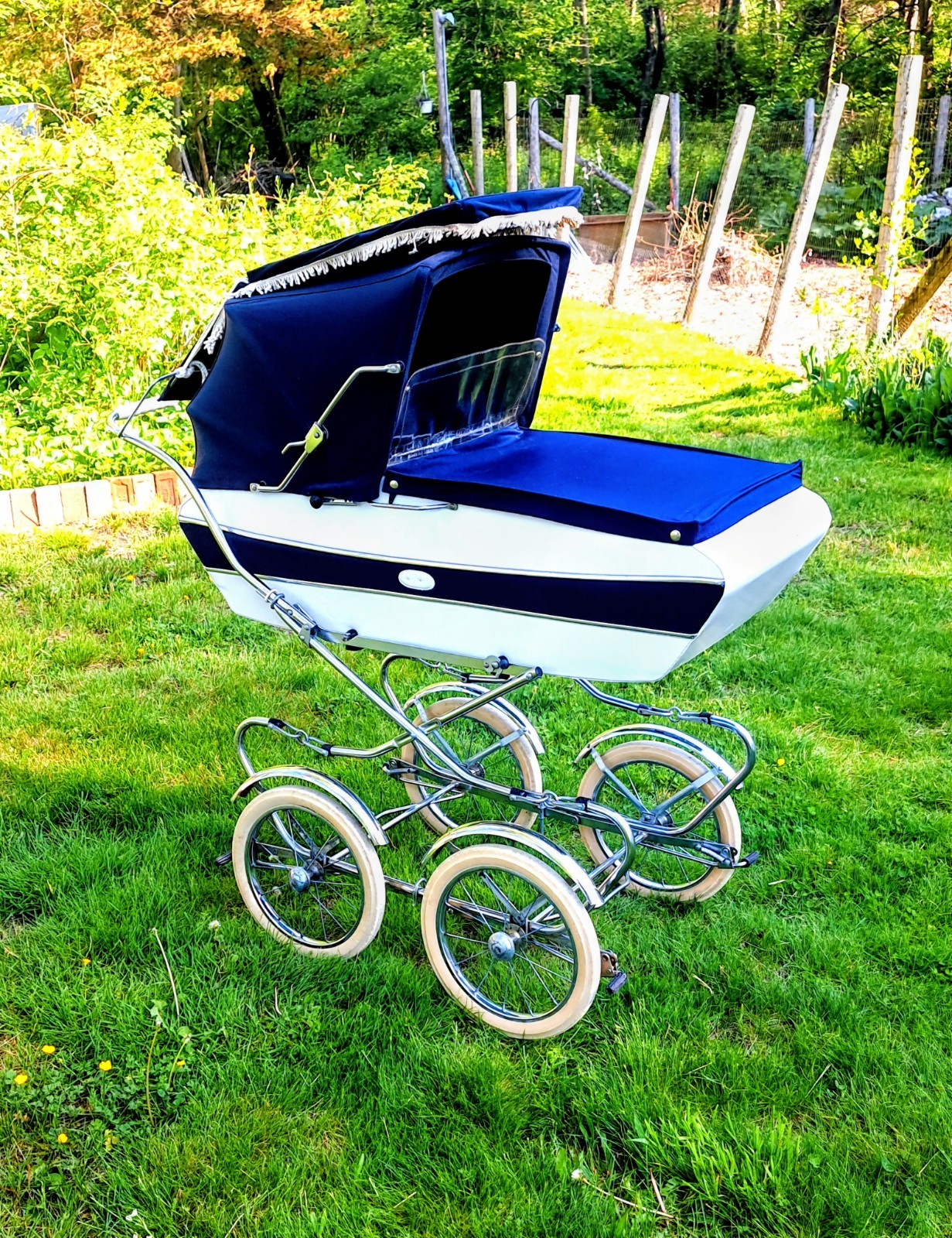 Mint Vintage 1970s Peg Perego 2-N-1 Convertble Baby Pram & Stroller System Italy