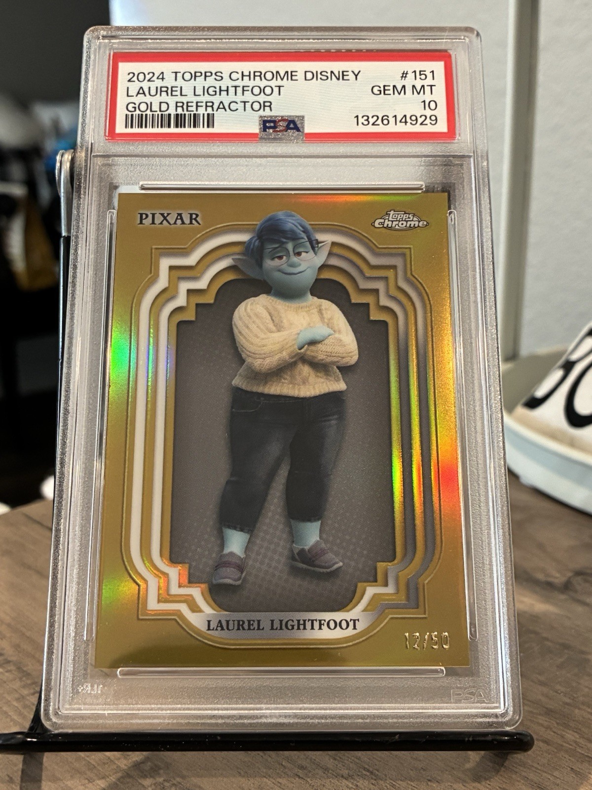 2024 Topps Chrome Disney Laurel Lightfoot Gold Refractor 12/50 PSA 10 2024 Topps Chrome Disney Laurel Lightfoot Gold Refractor 12/50 PSA 10